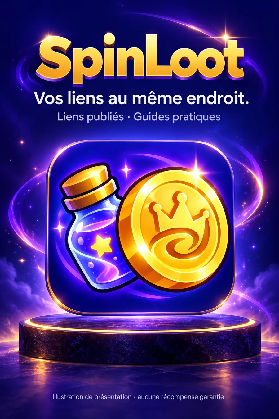 Illustration — Illustration promotionnelle SpinLoot en français, sans interface de l’application.